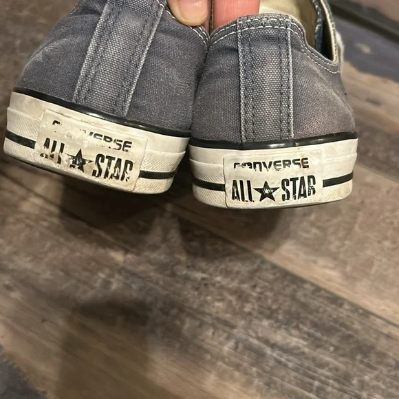 (9) Converse All Star Gray Men's Shoes - Picture 5 of 8
